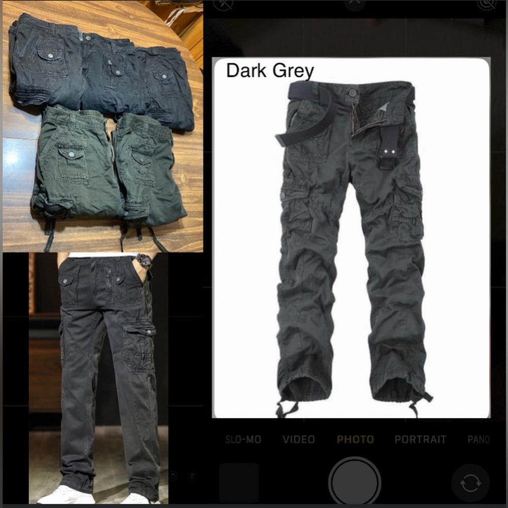OCHENTA Men's Multi Pockets Military tactical Cargo Pants 5 pair
